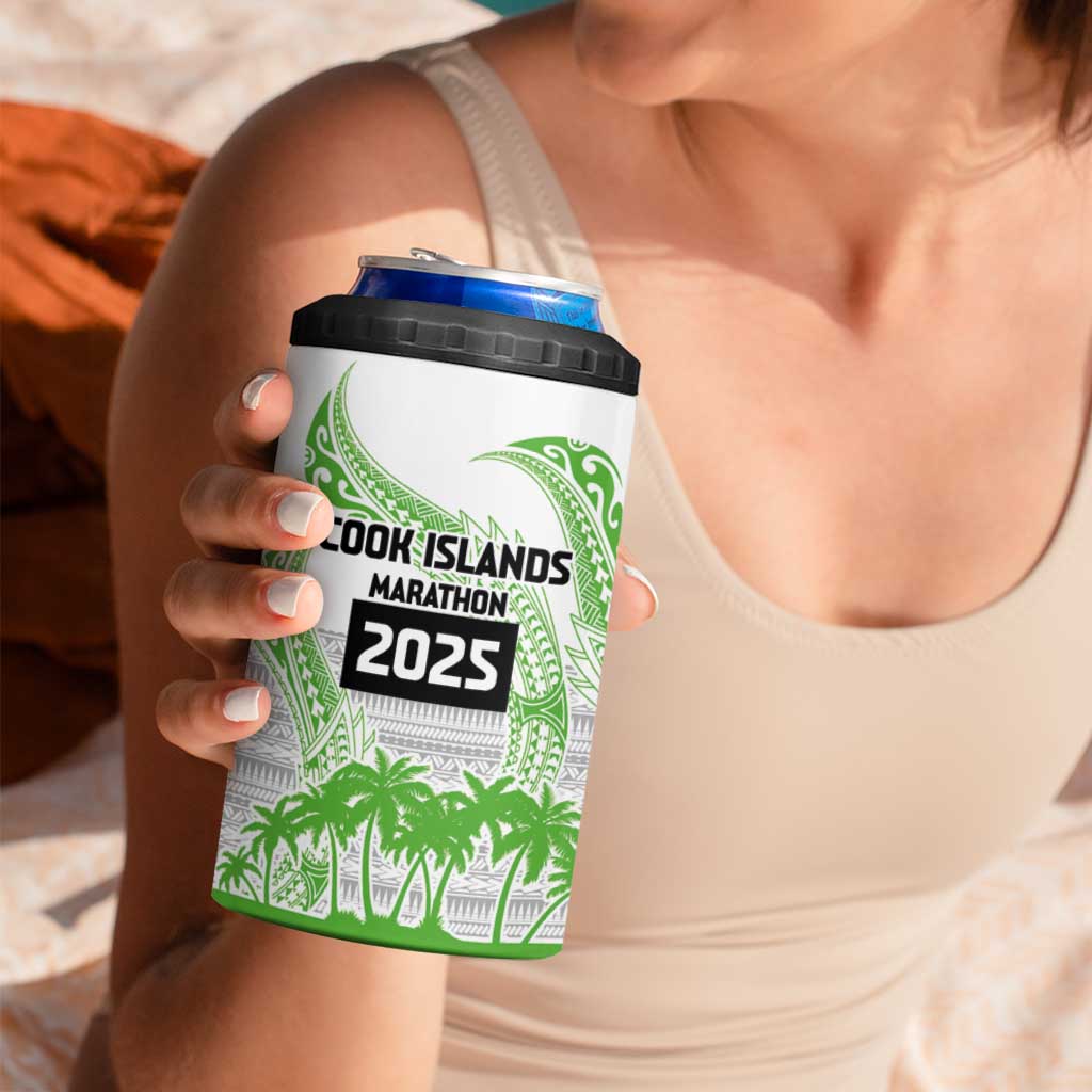 Cook Islands Marathon 2025-Pursuit in Paradise 4 in 1 Can Cooler Tumbler Green Color LT03 - Polynesian Pride