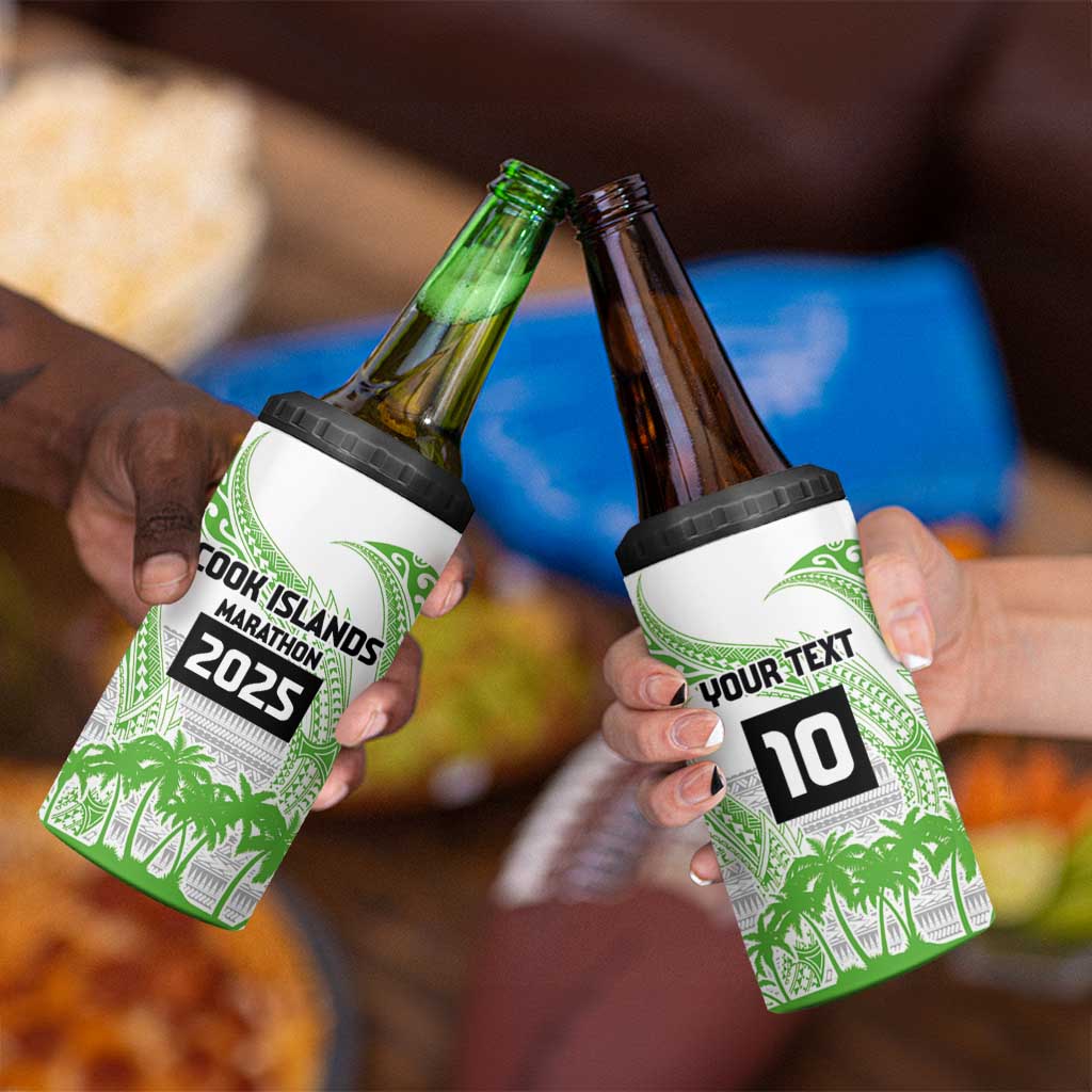 Cook Islands Marathon 2025-Pursuit in Paradise 4 in 1 Can Cooler Tumbler Green Color LT03 - Polynesian Pride