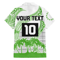 Cook Islands Marathon 2025-Pursuit in Paradise Family Matching Off Shoulder Maxi Dress and Hawaiian Shirt Green Color LT03 - Polynesian Pride