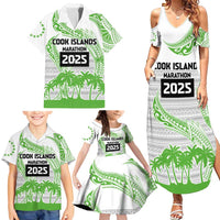 Cook Islands Marathon 2025-Pursuit in Paradise Family Matching Summer Maxi Dress and Hawaiian Shirt Green Color LT03 - Polynesian Pride