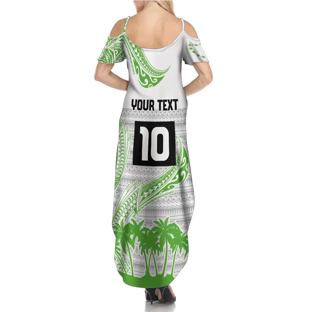 Cook Islands Marathon 2025-Pursuit in Paradise Family Matching Summer Maxi Dress and Hawaiian Shirt Green Color LT03 - Polynesian Pride