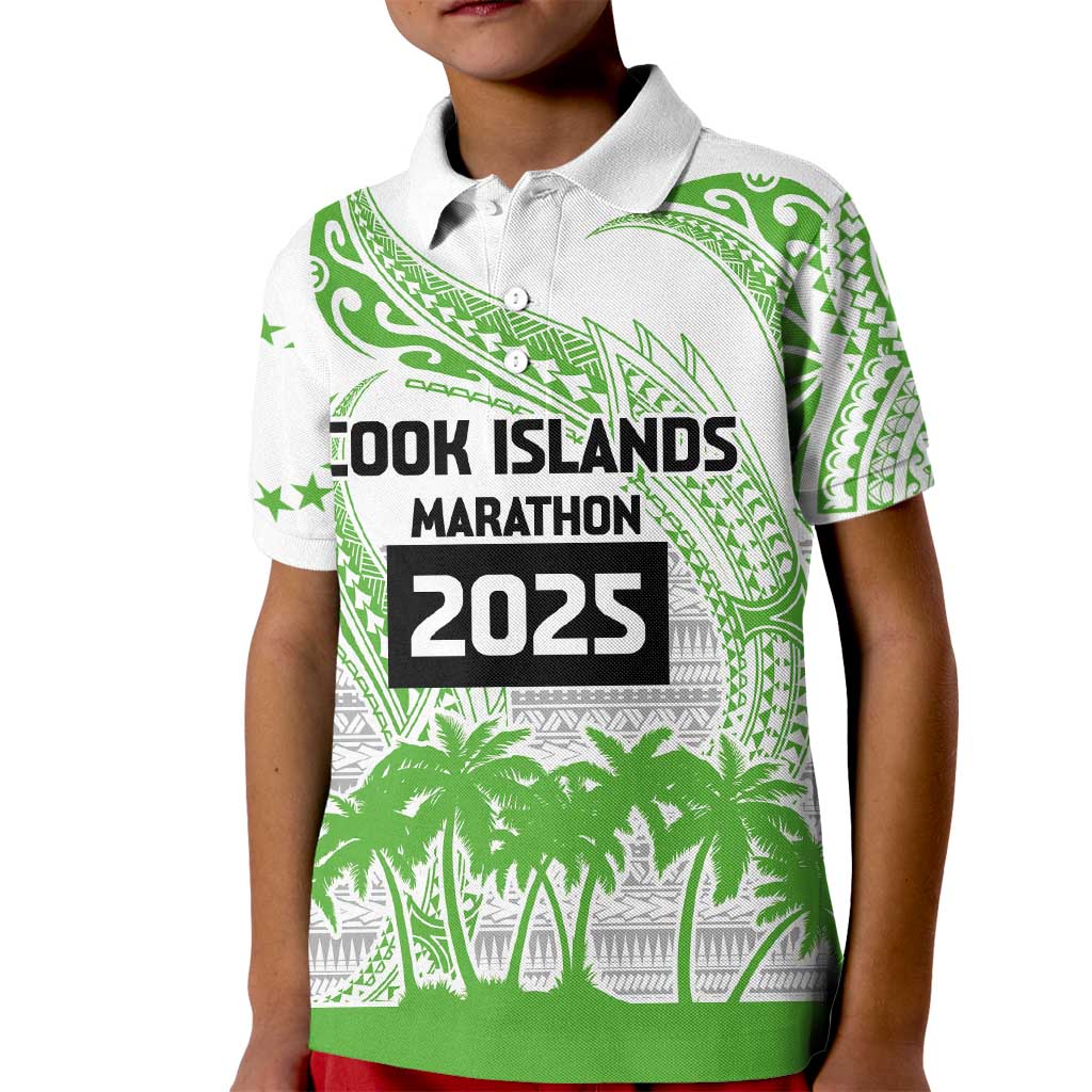 Cook Islands Marathon 2025-Pursuit in Paradise Kid Polo Shirt Green Color LT03 Kid Green - Polynesian Pride