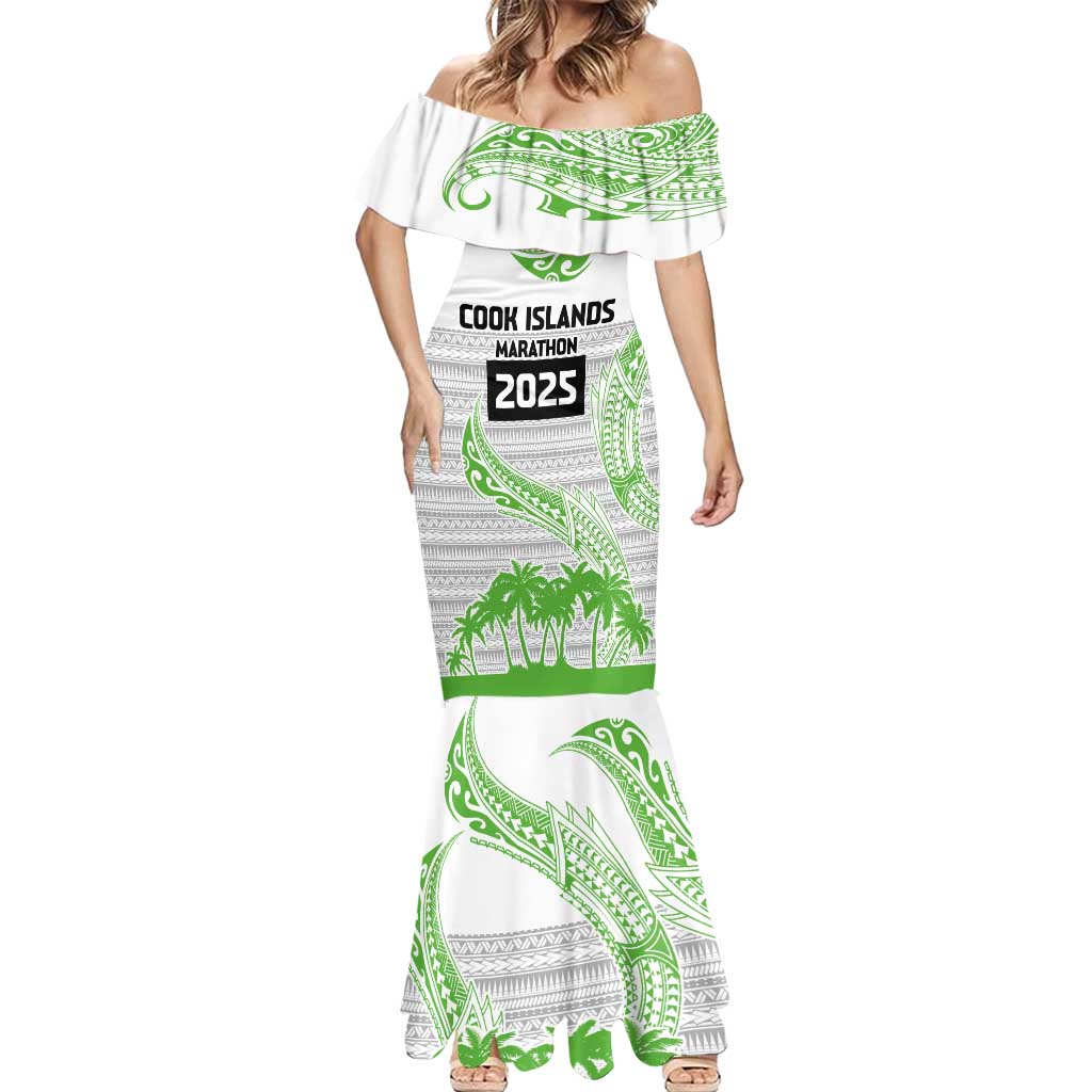 Cook Islands Marathon 2025-Pursuit in Paradise Mermaid Dress Green Color