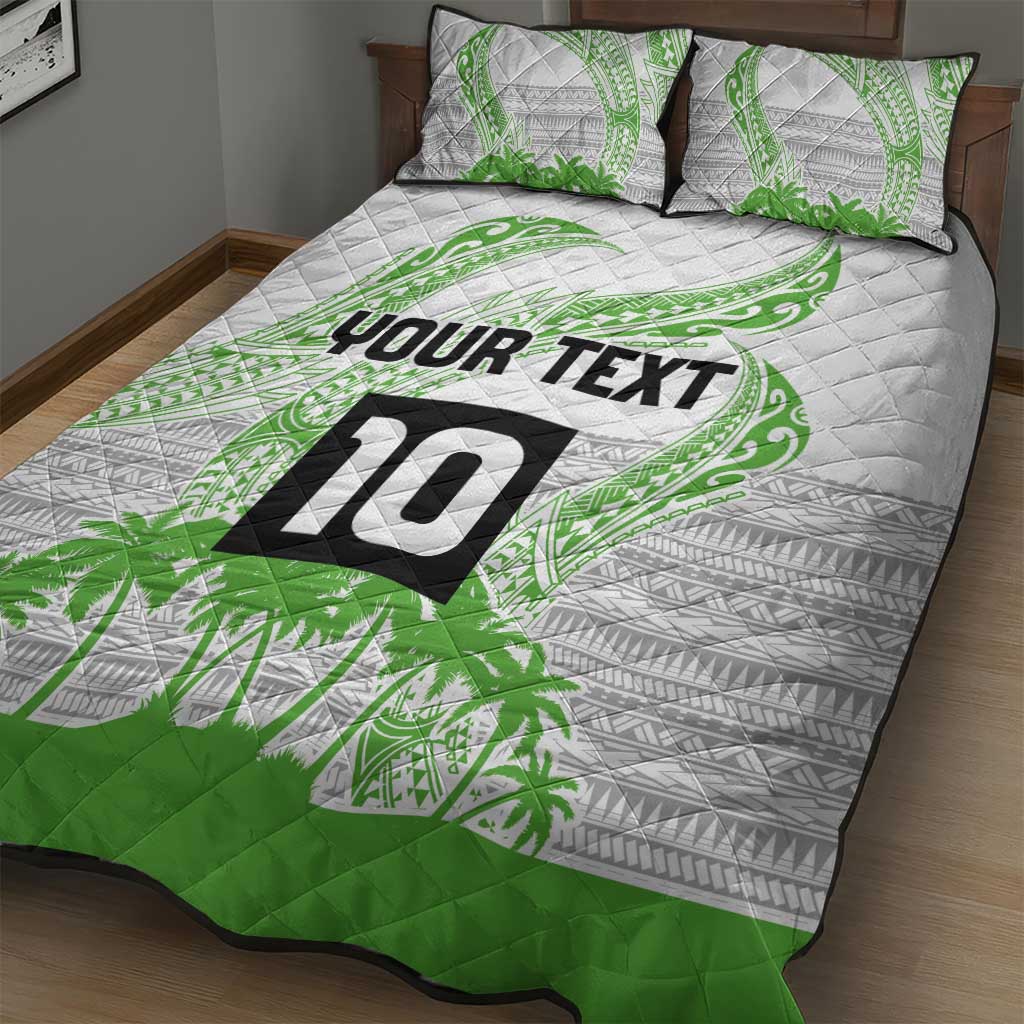 Cook Islands Marathon 2025-Pursuit in Paradise Quilt Bed Set Green Color