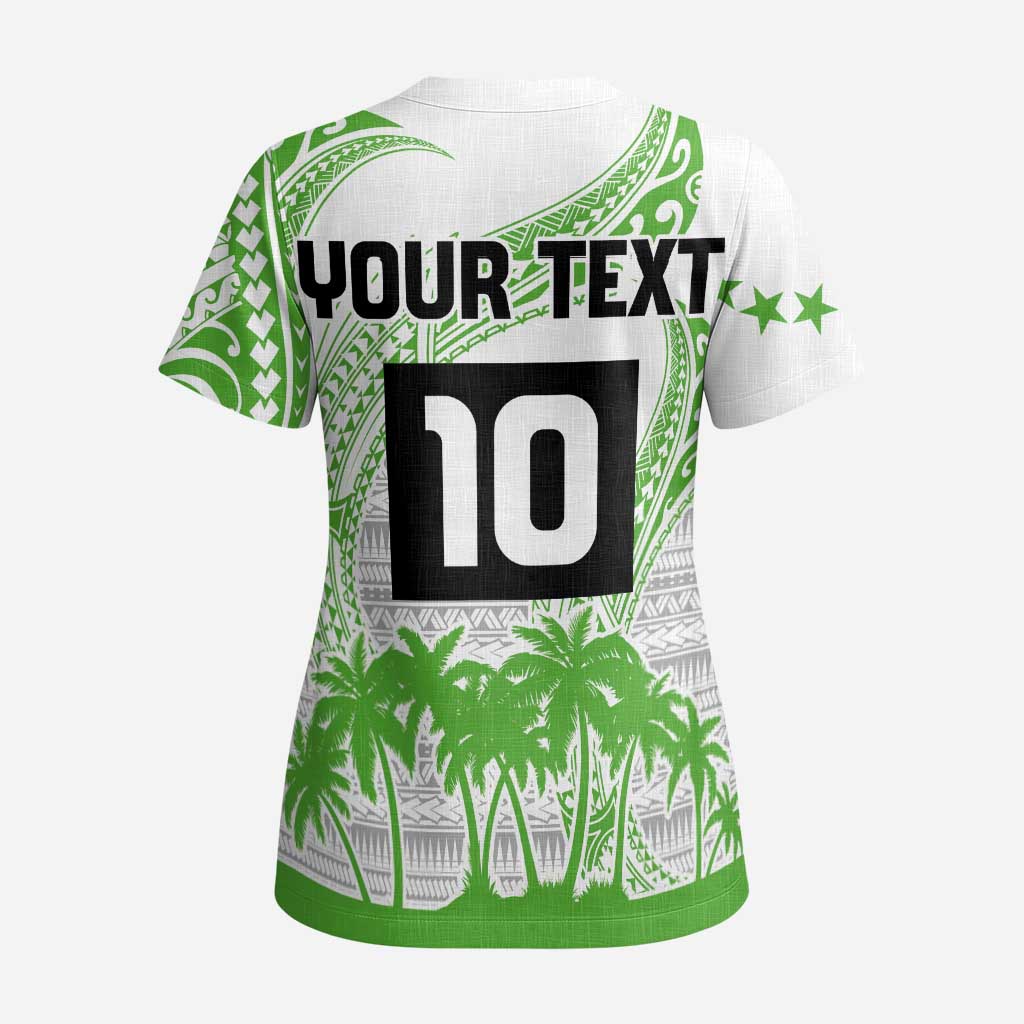 Cook Islands Marathon 2025-Pursuit in Paradise Scrub Top Green Color - Polynesian Pride