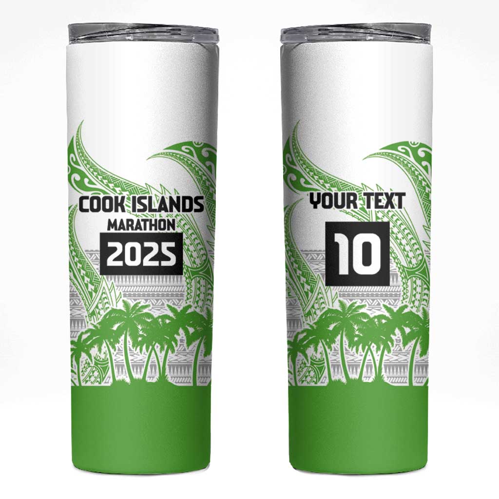 Cook Islands Marathon 2025-Pursuit in Paradise Skinny Tumbler Green Color LT03 Green - Polynesian Pride