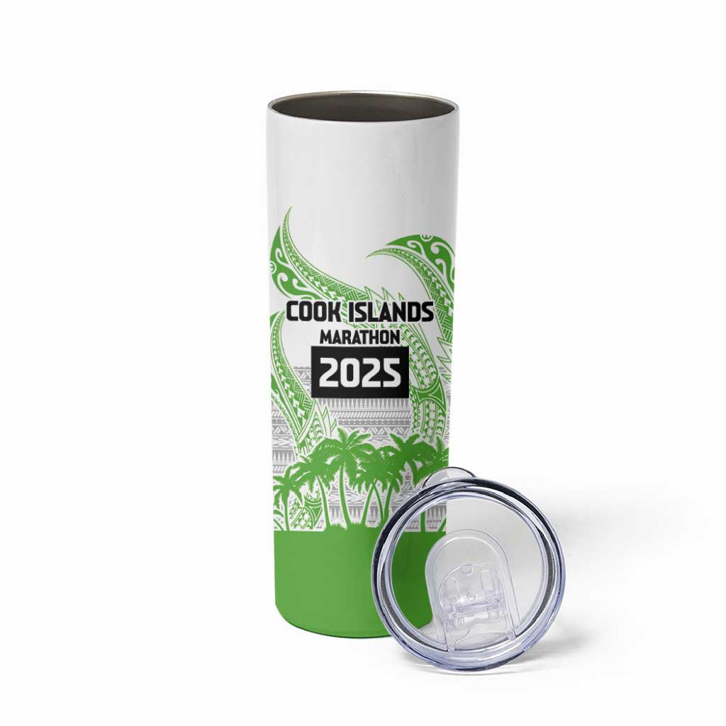 Cook Islands Marathon 2025-Pursuit in Paradise Skinny Tumbler Green Color LT03 - Polynesian Pride