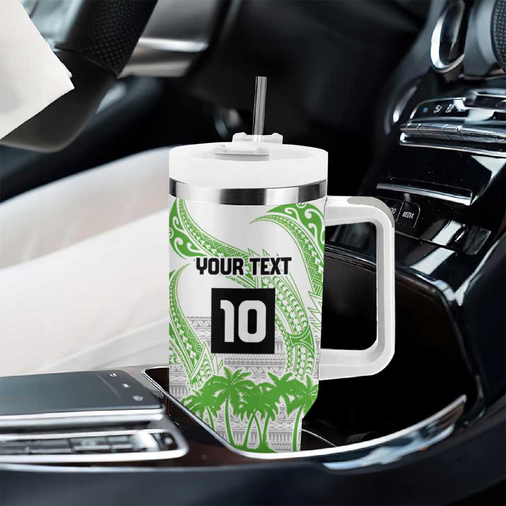 Cook Islands Marathon 2025-Pursuit in Paradise Tumbler With Handle Green Color