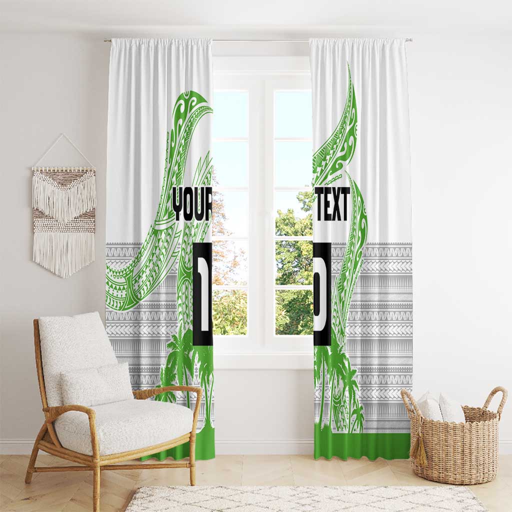 Cook Islands Marathon 2025-Pursuit in Paradise Window Curtain Green Color