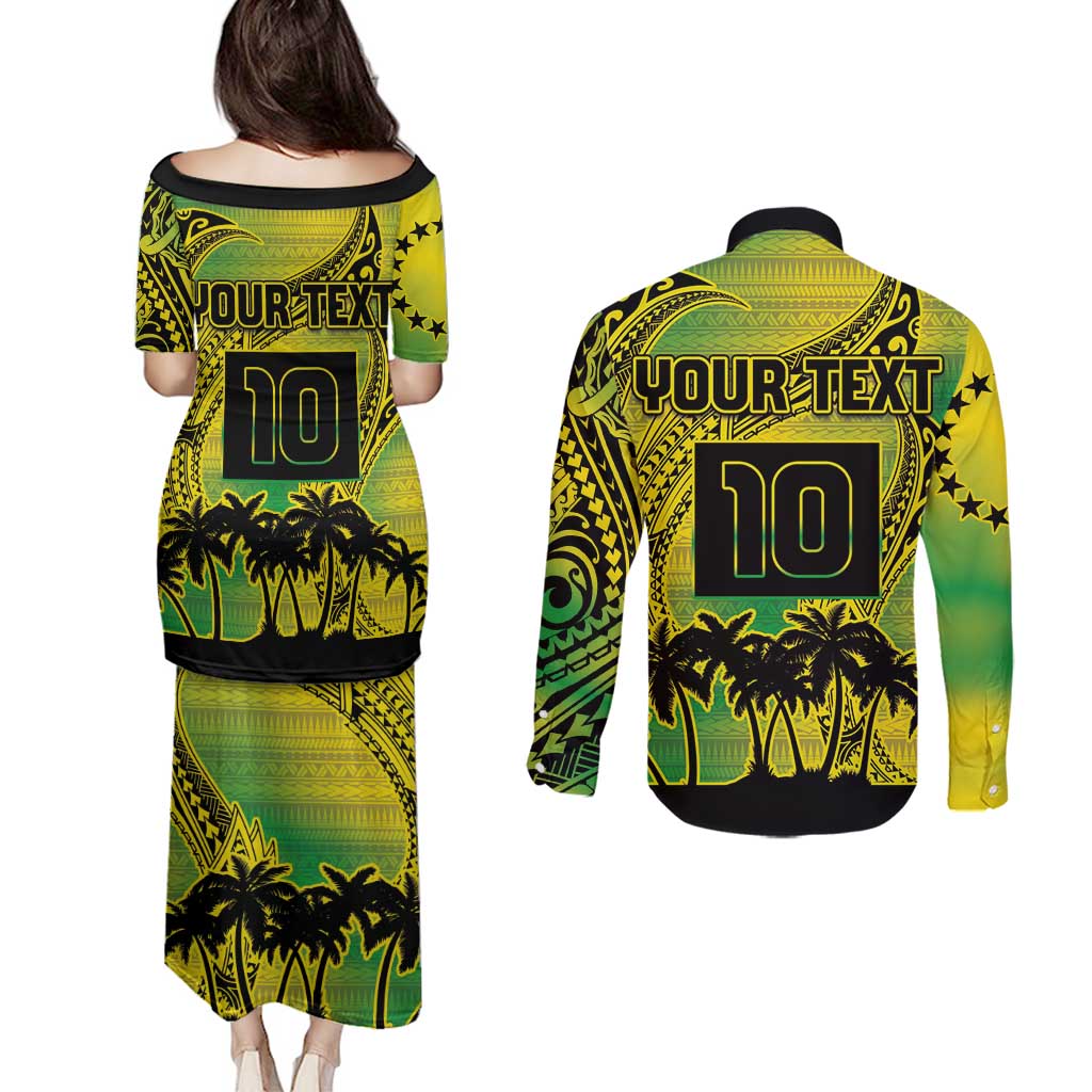 Cook Islands Marathon 2025-Pursuit in Paradise Couples Matching Puletasi and Long Sleeve Button Shirt Special Edition LT03 - Polynesian Pride