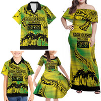 Cook Islands Marathon 2025-Pursuit in Paradise Family Matching Off Shoulder Maxi Dress and Hawaiian Shirt Special Edition LT03 - Polynesian Pride