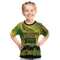 Cook Islands Marathon 2025-Pursuit in Paradise Kid T Shirt Special Edition LT03 Yellow-Green - Polynesian Pride