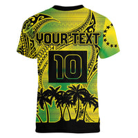 Cook Islands Marathon 2025-Pursuit in Paradise Women V-Neck T-Shirt Special Edition LT03 - Polynesian Pride