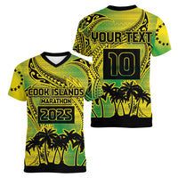 Cook Islands Marathon 2025-Pursuit in Paradise Women V-Neck T-Shirt Special Edition LT03 - Polynesian Pride