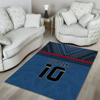 Custom Toa Samoa Rugby Area Rug Samoan Warrior Ula Fala Tribal Pattern
