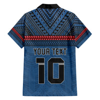 Custom Toa Samoa Rugby Family Matching Short Sleeve Bodycon Dress and Hawaiian Shirt Samoan Warrior Ula Fala Tribal Pattern LT03