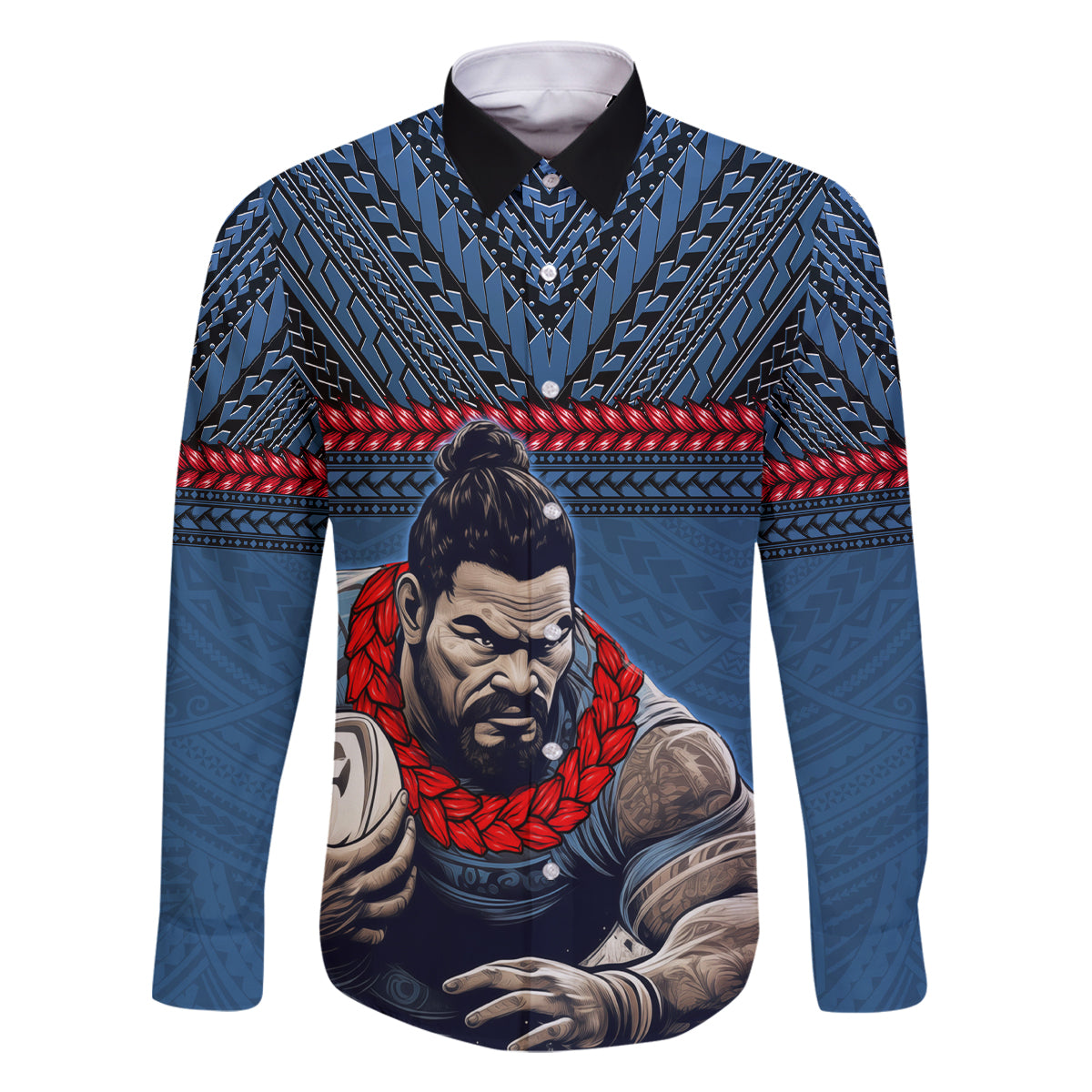 Custom Toa Samoa Rugby Family Matching Summer Maxi Dress and Hawaiian Shirt Samoan Warrior Ula Fala Tribal Pattern LT03