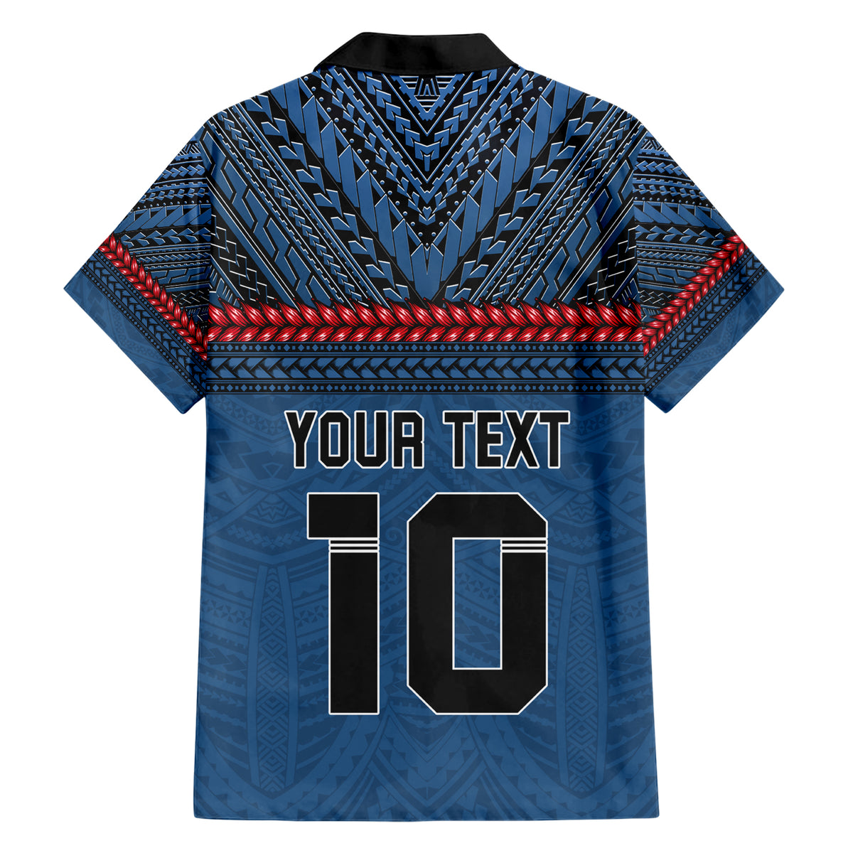 Custom Toa Samoa Rugby Hawaiian Shirt Samoan Warrior Ula Fala Tribal Pattern LT03