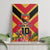 Custom Papua New Guinea Rugby Canvas Wall Art Bird of Paradise and Hibiscus Polynesian Pattern Yellow Color