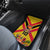 Custom Papua New Guinea Rugby Car Mats Bird of Paradise and Hibiscus Polynesian Pattern Yellow Color