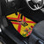 Custom Papua New Guinea Rugby Car Mats Bird of Paradise and Hibiscus Polynesian Pattern Yellow Color