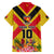 Custom Papua New Guinea Rugby Family Matching Off Shoulder Maxi Dress and Hawaiian Shirt Bird of Paradise and Hibiscus Polynesian Pattern Yellow Color LT03