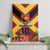 Custom Papua New Guinea Rugby Canvas Wall Art Bird of Paradise and Hibiscus Polynesian Pattern Red Color