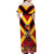 Custom Papua New Guinea Rugby Off Shoulder Maxi Dress Bird of Paradise and Hibiscus Polynesian Pattern Red Color LT03