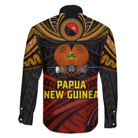 Papua New Guinea Bird-of-Paradise Family Matching Off Shoulder Short Dress and Hawaiian Shirt Coat of Arms and Tribal Patterns LT03 - Polynesian Pride
