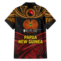Papua New Guinea Bird-of-Paradise Family Matching Summer Maxi Dress and Hawaiian Shirt Coat of Arms and Tribal Patterns LT03 - Polynesian Pride