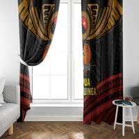 Papua New Guinea Bird-of-Paradise Window Curtain Coat of Arms and Tribal Patterns LT03 - Polynesian Pride