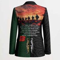 New Zealand and Australia ANZAC Day Blazer Lest We Forget Indigenous and Maori Pattern