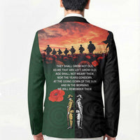 New Zealand and Australia ANZAC Day Blazer Lest We Forget Indigenous and Maori Pattern