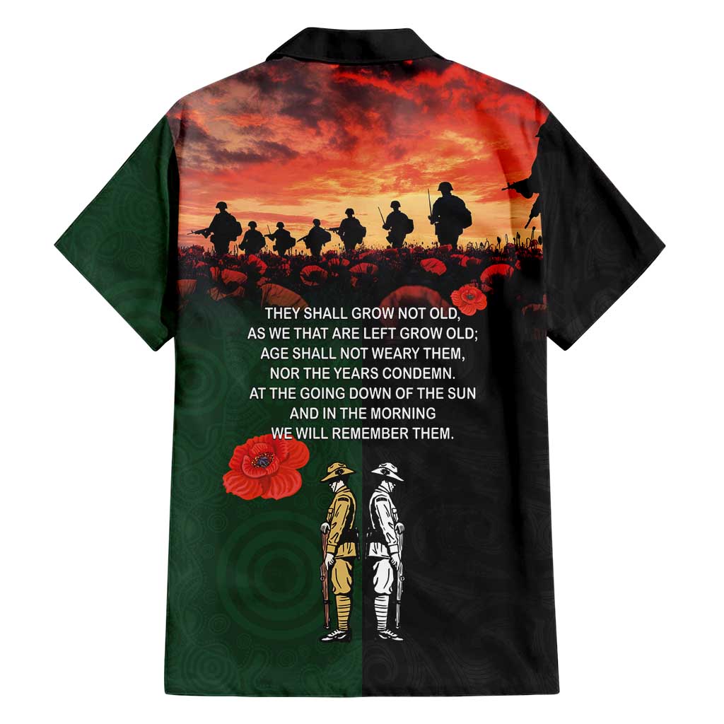 New Zealand and Australia ANZAC Day Family Matching Short Sleeve Bodycon Dress and Hawaiian Shirt Lest We Forget Indigenous and Maori Pattern LT03 - Polynesian Pride