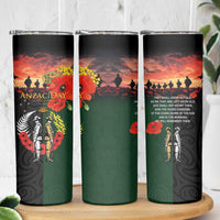 New Zealand and Australia ANZAC Day Skinny Tumbler Lest We Forget Indigenous and Maori Pattern LT03 - Polynesian Pride
