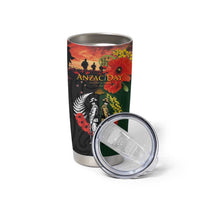 New Zealand and Australia ANZAC Day Tumbler Cup Lest We Forget Indigenous and Maori Pattern
