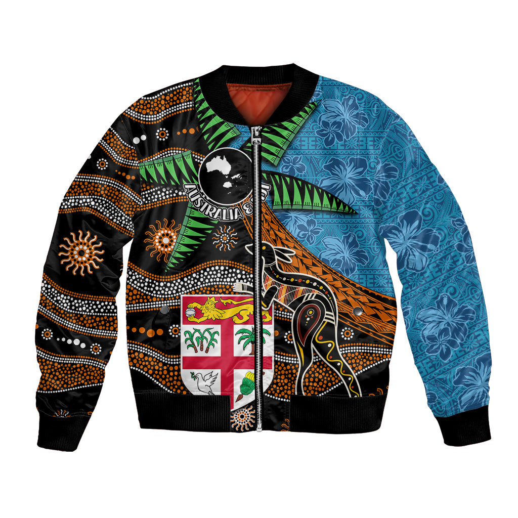Fiji and Australia Bomber Jacket Fijian and Aboriginal mix Culture