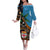 Fiji and Australia Family Matching Off The Shoulder Long Sleeve Dress and Hawaiian Shirt Fijian and Aboriginal mix Culture