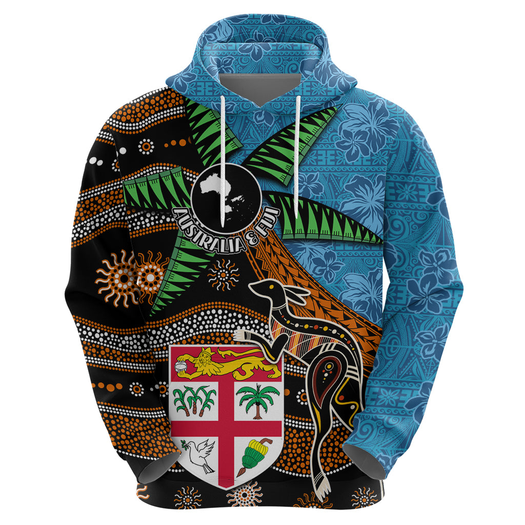 Fiji and Australia Hoodie Fijian and Aboriginal mix Culture