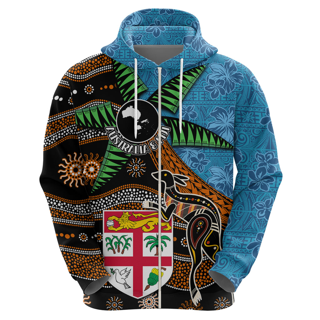 Fiji and Australia Hoodie Fijian and Aboriginal mix Culture