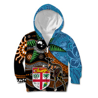 Fiji and Australia Kid Hoodie Fijian and Aboriginal mix Culture