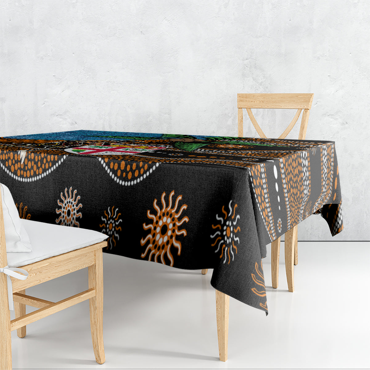 Fiji and Australia Tablecloth Fijian and Aboriginal mix Culture