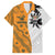 Custom Fiji and Australia Rugby Family Matching Off Shoulder Short Dress and Hawaiian Shirt Tapa Mix Aboriginal Pattern Half Style