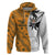 Custom Fiji and Australia Rugby Hoodie Tapa Mix Aboriginal Pattern Half Style