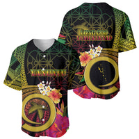 Vanuatu Independence Day Baseball Jersey Sand Drawing Melanesian Vibes LT03 - Polynesian Pride