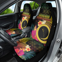 Vanuatu Independence Day Car Seat Cover Sand Drawing Melanesian Vibes
