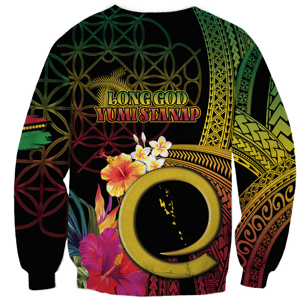 Vanuatu Independence Day Sweatshirt Sand Drawing Melanesian Vibes