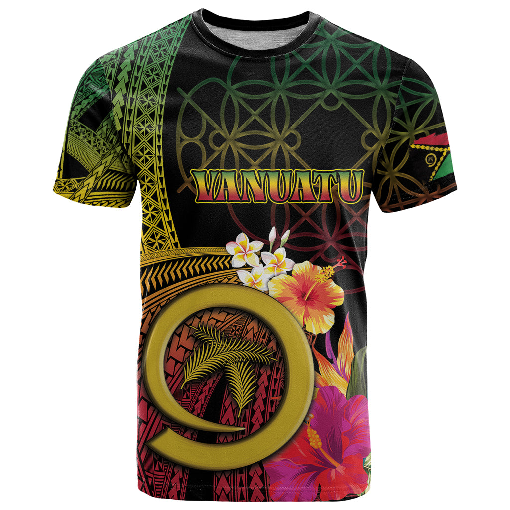 Vanuatu Independence Day T Shirt Sand Drawing Melanesian Vibes LT03 Black - Polynesian Pride