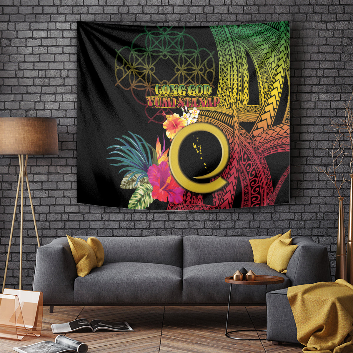 Vanuatu Independence Day Tapestry Sand Drawing Melanesian Vibes