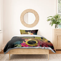 Vanuatu Selebretem 44th Indipendens Dei Bedding Set Sand Drawing Melanesian Vibes
